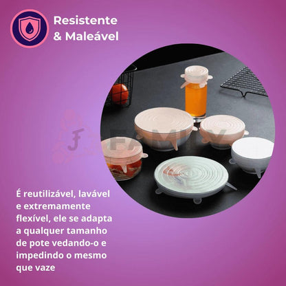 Kit Tampas De Silicone Universal